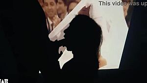 Detailed Double Facial Blowjob For My Little 18+ Stepsis During Casting