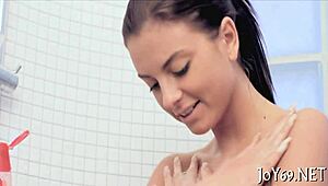 Solo Teen Gal Teases Mambos and Cunt with Dildo Play