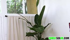 Yo, Stepdaughter Keeps Teasing Stepdad with Shaved Pussy and Wild Blowjob Moves