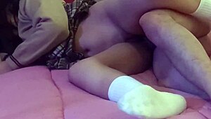 the student gropes the mexican classmate in her room, looking tasty in school uniform, homemade video watch before deleted