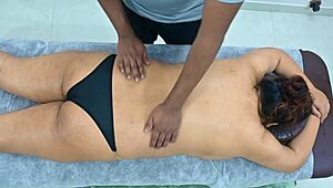 Big Ass Latina Gets Intense Massage From Desi Black Boy