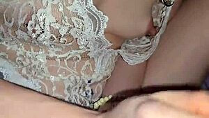 Milf jerks cock and licks every drop