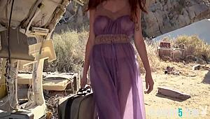 Hot Latina Steph Strips Naked After Plane Crash