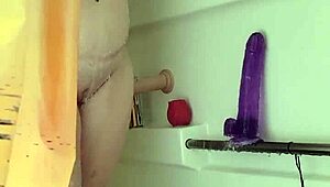 peeping tom neighbour caught me showering with dildo, oh no