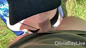 step sister with big ass gets pounded in public outdoor sex. her curves steal the show.