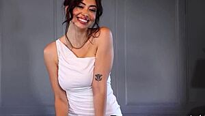 Teen Chloe Surreal Shows Huge Natural Boobs by Pool