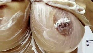 Monika Fox Poses Naked At Home, Smearing Cream On Her Body