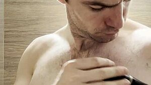 trimming sweaty armpits and chest after gym for photoshoot prep 😅