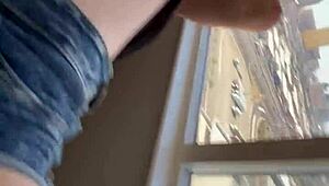 In a Vegas suite, a babe teases her friend with striptease and ass shaking before kissing and licking passionately.