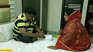 Damn! Middle-aged husband’s small cock fails, hot desi wife frustrated!