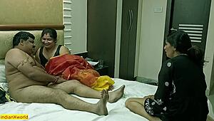 Damn! Middle-aged husband’s small cock fails, hot desi wife frustrated!