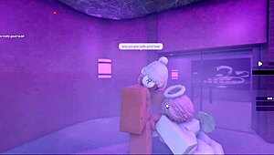 damn, getting pounded by a hot lady with a monster cock in the sauna!