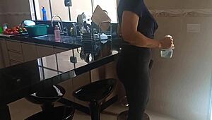 I Came Home And The Housekeeper In Leggings Turned Me On So I Offered Money For Sex