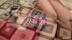 teen 18 with saggy boobs creampied