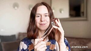 Anca drills hard with dildo in intense session