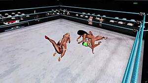 virtual pro wrestling bikini contest heats up the arena!