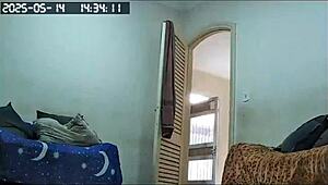 Look at that maid's huge ass and big pussy while she cleans naked!