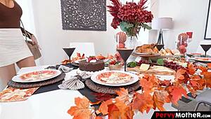 Yo, stepmom and stepson banging at dinner table