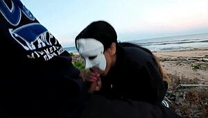 Amateur Slut Whore Gets Anal Cum Inside On African Beach Voyeur Tattoo