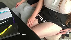 Schoolgirl Olivia Bay Sneaks a Handjob on Monster Cock When Teacher Isn’t Looking