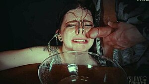Emo bondage whore, your face is tied for piss punishment now