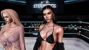 virtual pro wrestling bikini contest heats up the arena!