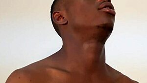 fat cameroonian gay slut plays solo after a good meal