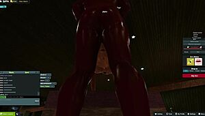 lolivix gets taken by three guys in a Christmas cabin