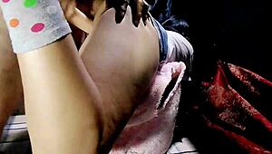 my school girlfriend gets hardcore fucked outdoors with creampie 😈