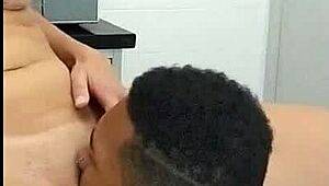 Joao o Safado gets a wild blowjob from Pernocas on the balcony for all neighbors