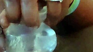 Ebony Amateur Wife Milf Self Pleasures Her Ass in Homemade Anal Experience