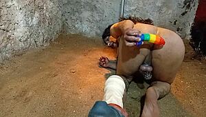 big ass dildo play with crossdressing transsexual ladyboy shemale gaping small cock