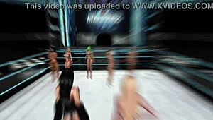 virtual pro wrestling bikini contest heats up the arena!