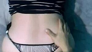 pov doggystyle bent over on big bed, latina milf webcam netbook