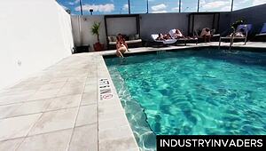 Pretty redhead with big ass gets fucked by black monster cock in shower