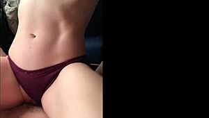 The couple engaged in passionate sex right in the train cabin