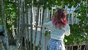 Neighbors Dive into Unexpected Tickle Bondage with Cute Blonde Teen