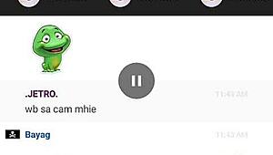 Girl performs on camfrog webcam show