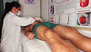 Got a hard-on in front of the nurse