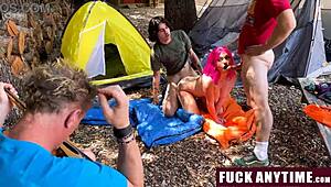 Boys on camping trip, lucky to explore intensively