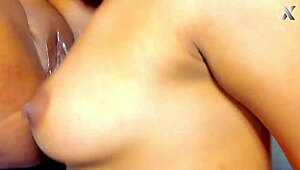 In this sex tape, a latina lesbian licks pussy to orgasm