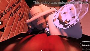 She was annoying, so I punished her as a bot in Roblox.