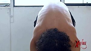 Hot girls suck the cock of a boxing coach in an incredible way