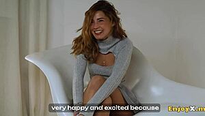 Hot Blonde Lesbos Joyously Play with Dildo in 4K