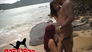 Intense Orgy On Sao Paulo's Deserted Beaches - Jota Unleashes Passion!