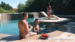 Sara Diamante's Wild Debut with Double Penetration and Anal Quickie