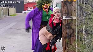 i saw rachel luxe as harley quinn get her big ass fucked by gibby the clown's monster cock