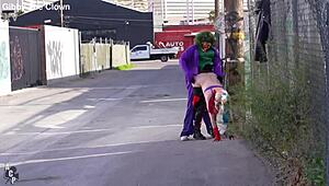 i saw rachel luxe as harley quinn get her big ass fucked by gibby the clown's monster cock