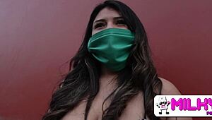 busty beauty captured on peru streets riding cowgirl hard!