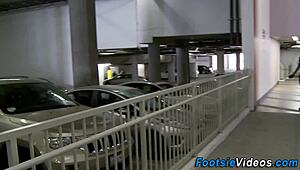 Busty Whores Give Footjob for Messy Cumshot Finish